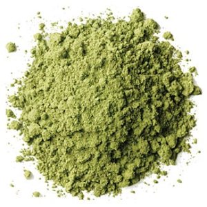 Green ground coffee powder