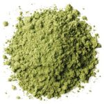 Green ground coffee powder