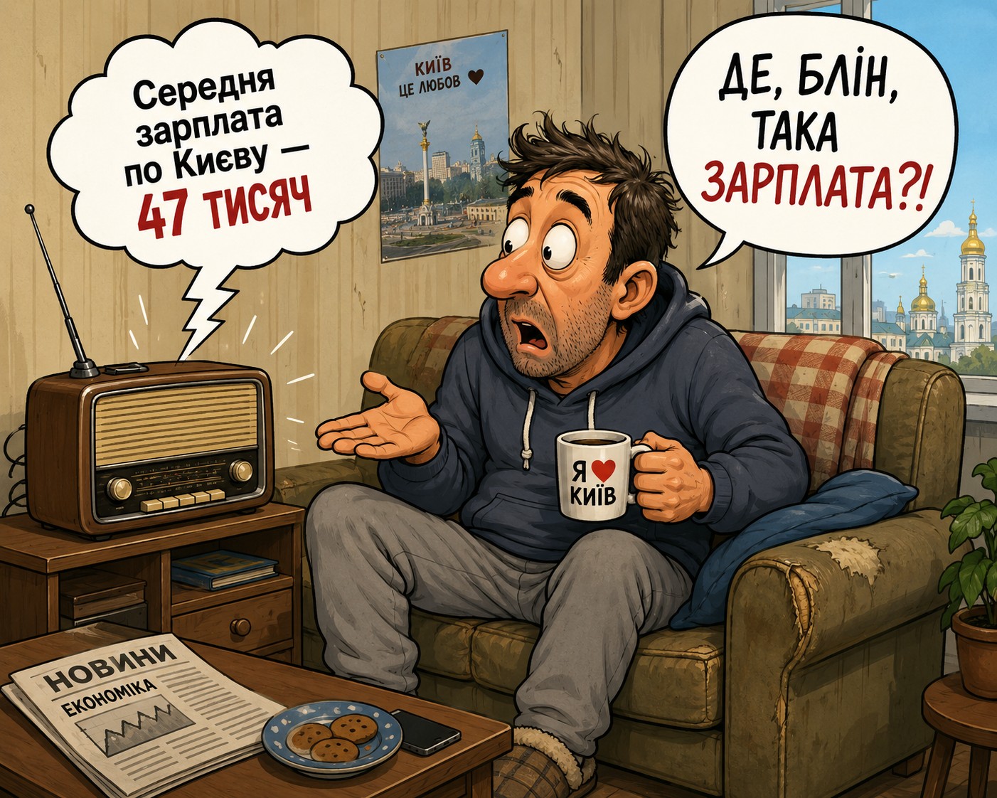 Середня зарплата по Києву 47000 грн. Де і кого така зарплата розбираємо